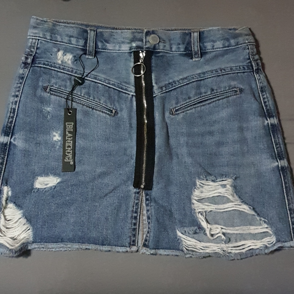 Denim mini skirt